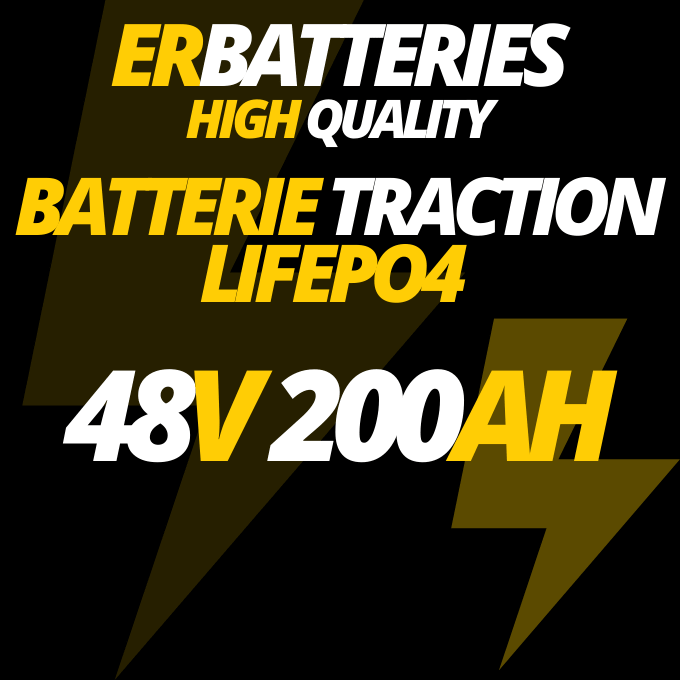 Batterie traction LiFePO4 48V 200Ah