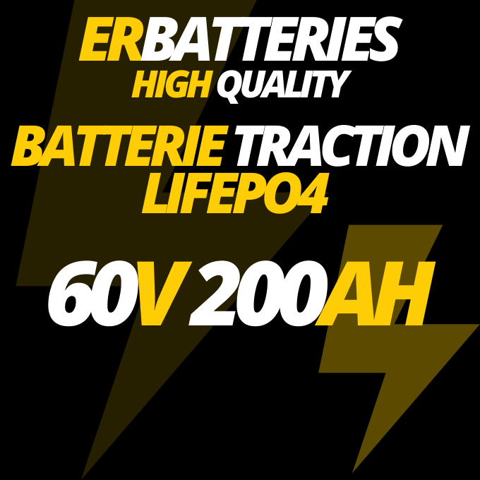 Batterie traction LiFePO4 60V 200Ah